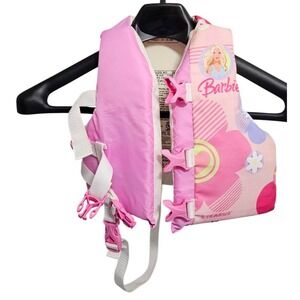 Stearns Barbie Life Jacket Girls Child 30-50 lbs Pink Type III PFD Ski Vest 3043